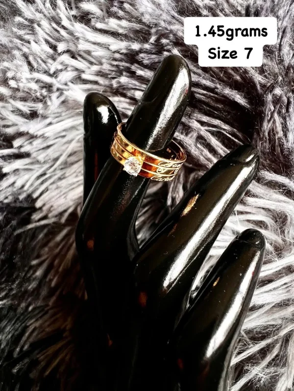 Triple Band Ring with Cubic Zirconia