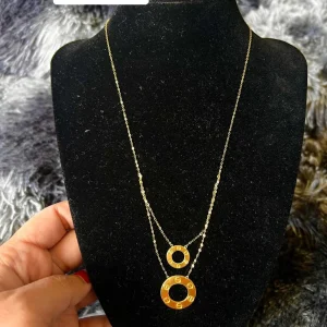 Double Pendant Centered Necklace